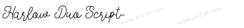 Harlow Duo Script字体转换 Harlow Duo Script字体转换